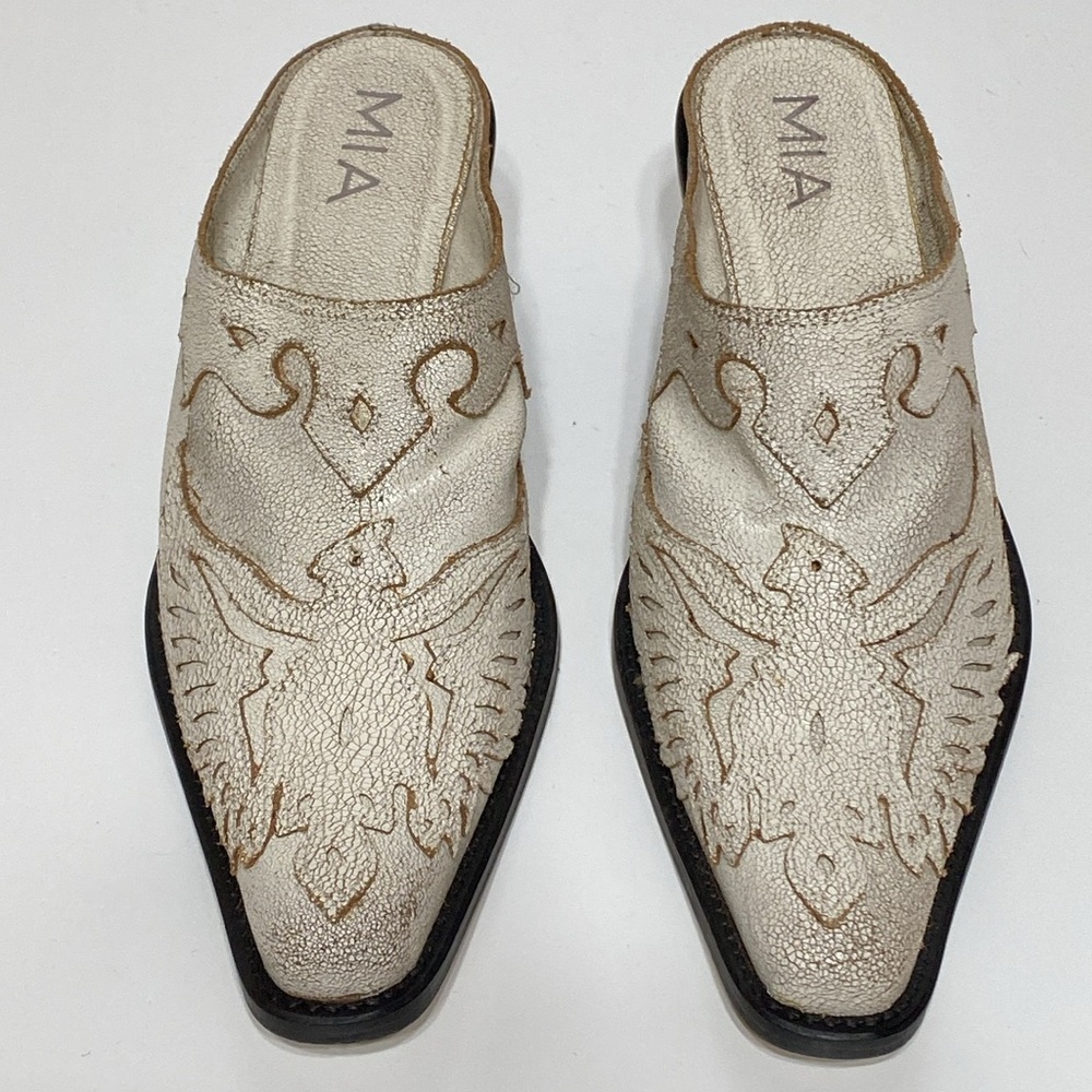 MIA Phoenix Slip on Mule Distressed Leather - Picture 1 of 16